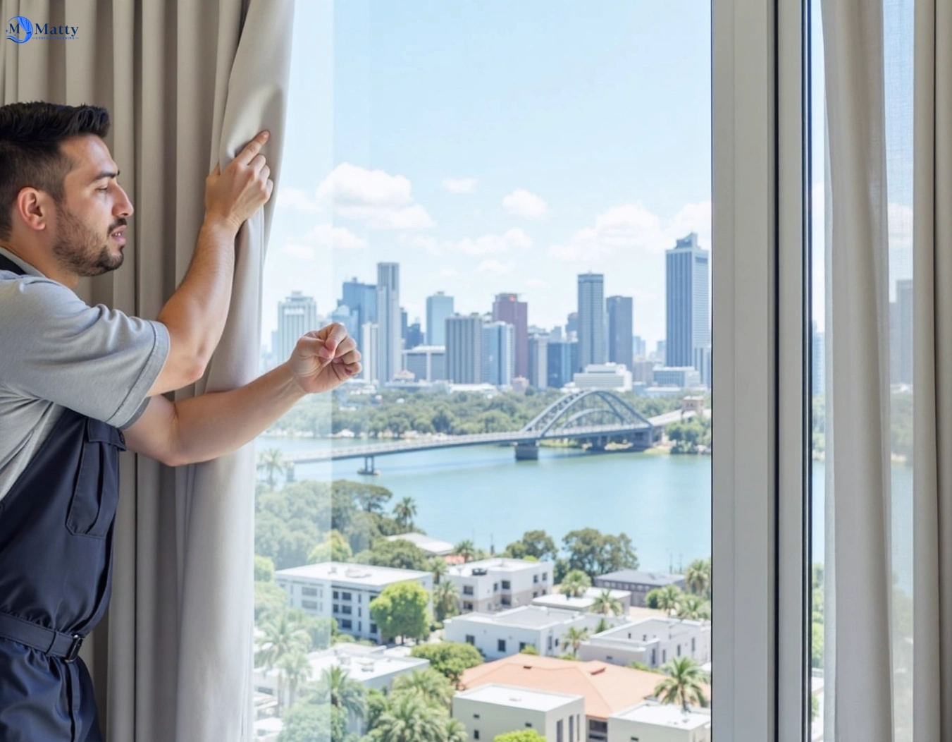 Professional curtain steam cleaning service grose-wold-nsw QLD by Matty Curtain Cleaning