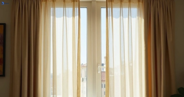 Dusty and dull curtains in grose-wold-nsw before steam cleaning